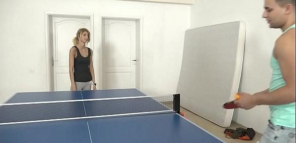  Skinny teen gets fucked on the ping pong table